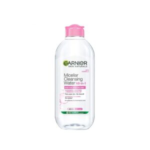 Garnier Micellar Cleansing Water - Gentle Cleanser & Make Up Remover For Everyday Use - Suitable For Sensitive Skin, Dermatologically Tested, Vegan, For Men & Women, Remove 100% Dirt, Pollution, 400ml