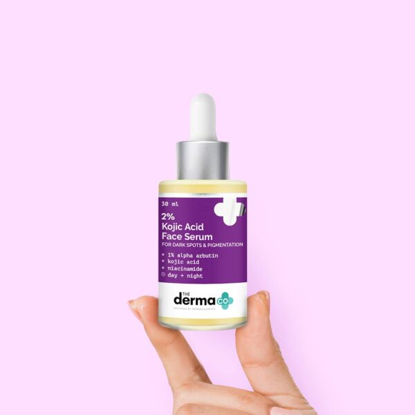 The Derma Co 2% Kojic Acid Face Serum I With 1% Alpha Arbutin & Niacinamide I For Dark Spots & Pigmentation I Anti-Pigmentation Face Serum For All Skin types - 30ml - Image 2