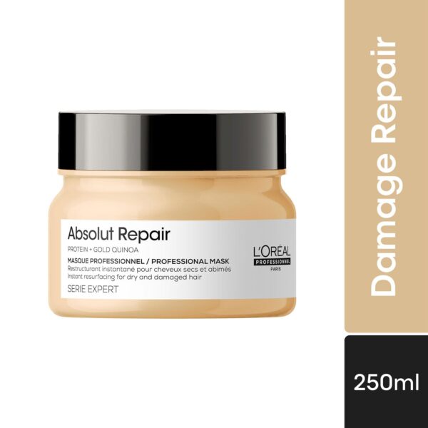 L'Oréal Professionnel Absolut Repair Mask for Dry & Damaged Hair - 250ml | Professional mask for Strengthening and Repairing Hair, With Wheat Protein, For Men & Women - Image 11